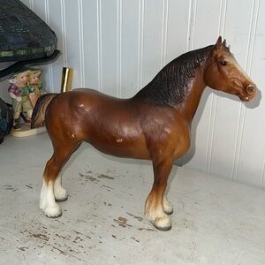 Breyer Horse Clydesdale Mare VINTAGE 1969-1989 Chestnut Traditional Series